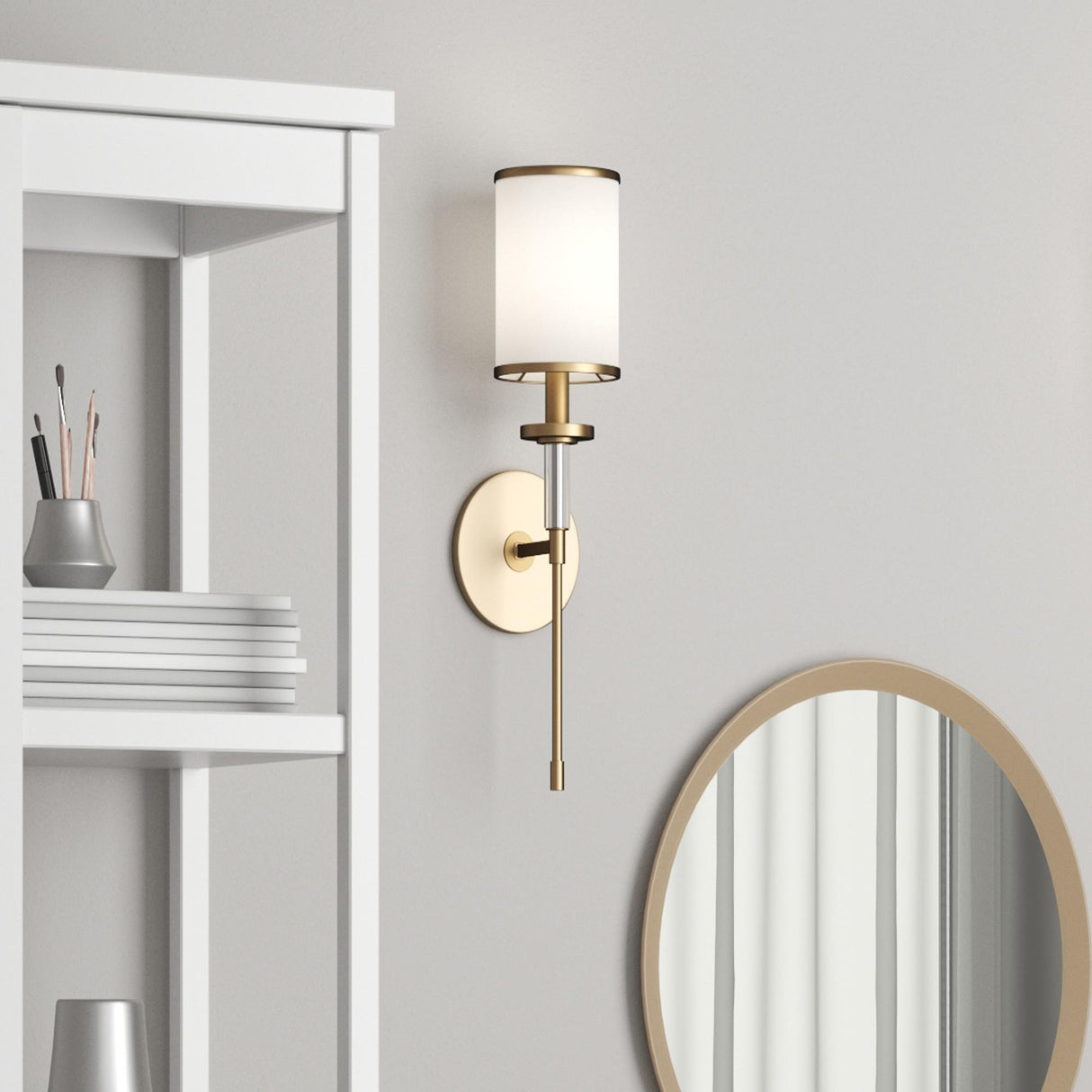 Crystorama Hatfield 1 Light Vibrant Gold Sconce