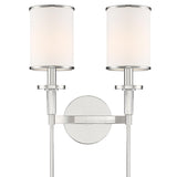 Crystorama Hatfield 2 Light Polished Nickel Sconce