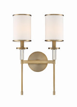 Crystorama Hatfield 2 Light Vibrant Gold Sconce