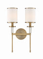 Crystorama Hatfield 2 Light Vibrant Gold Sconce
