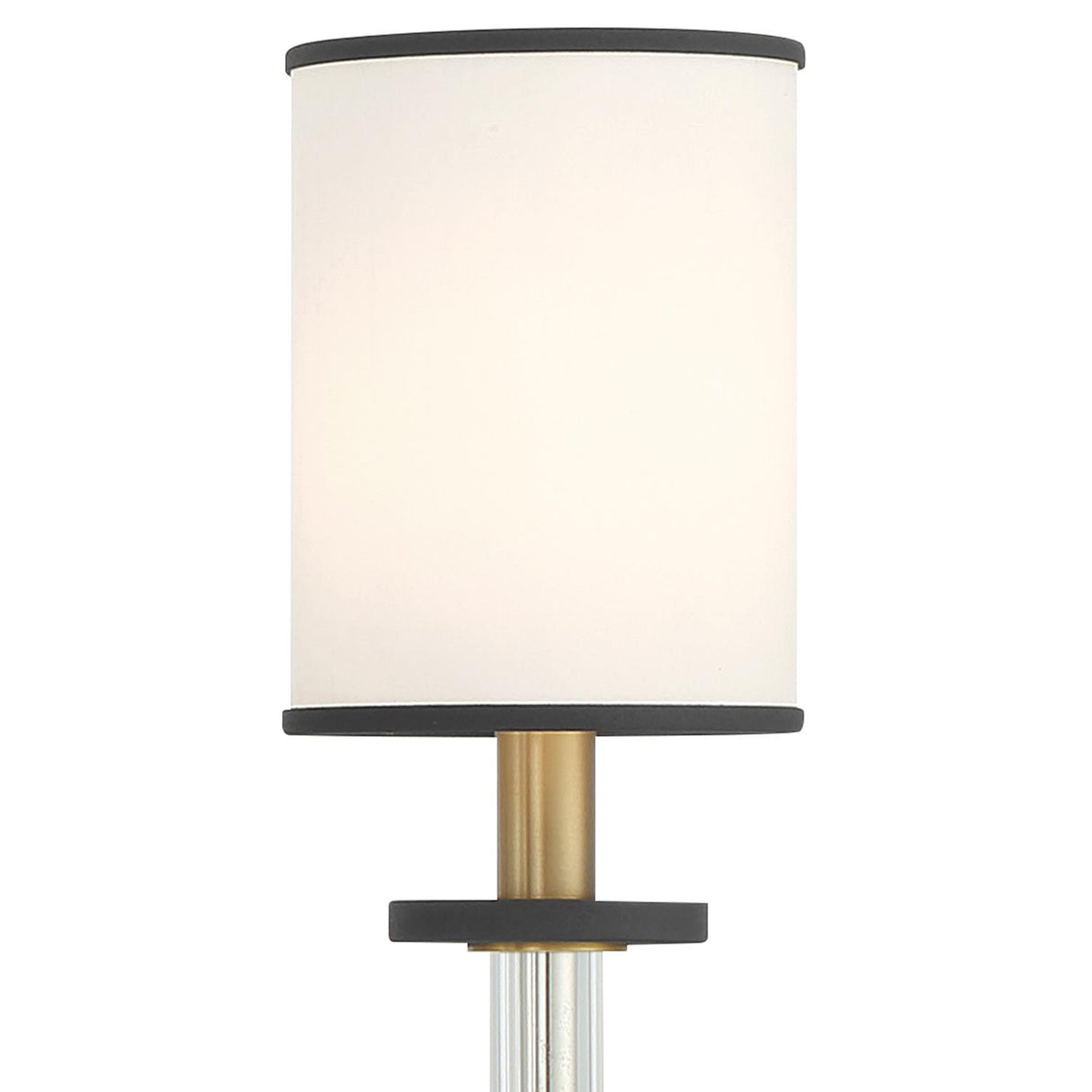 Crystorama Hatfield 8 Light Black Forged + Vibrant Gold Chandelier