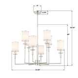 Crystorama Hatfield 8 Light Polished Nickel Chandelier