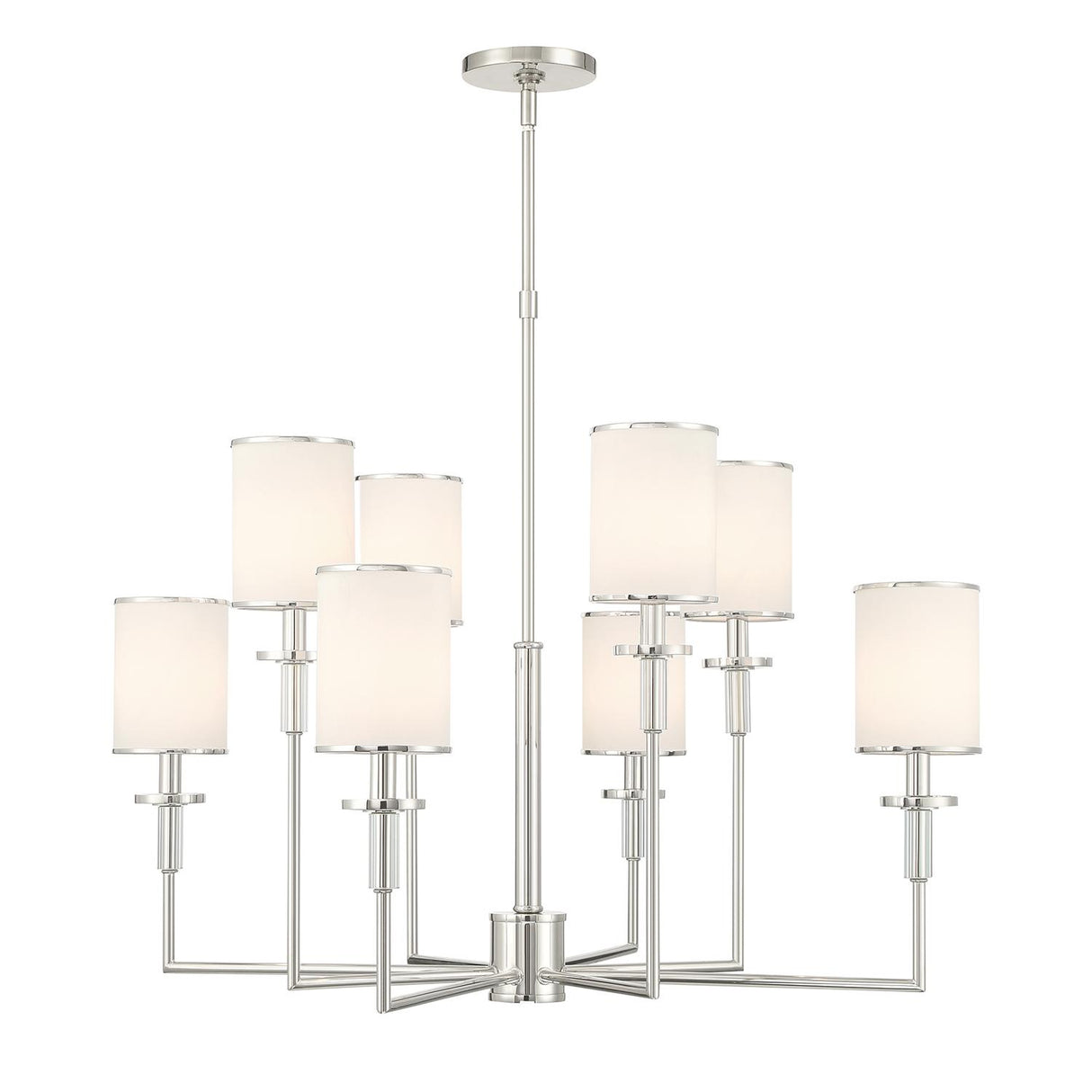 Crystorama Hatfield 8 Light Polished Nickel Chandelier
