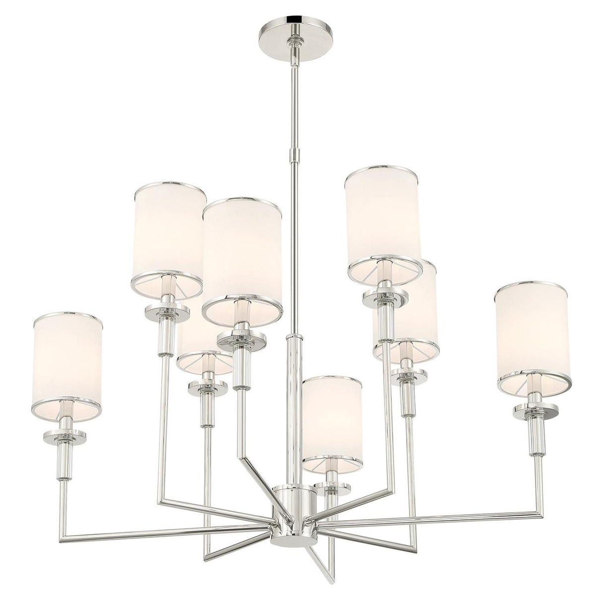 Crystorama Hatfield 8 Light Polished Nickel Chandelier