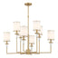 Crystorama Hatfield 8 Light Vibrant Gold Chandelier