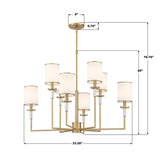 Crystorama Hatfield 8 Light Vibrant Gold Chandelier