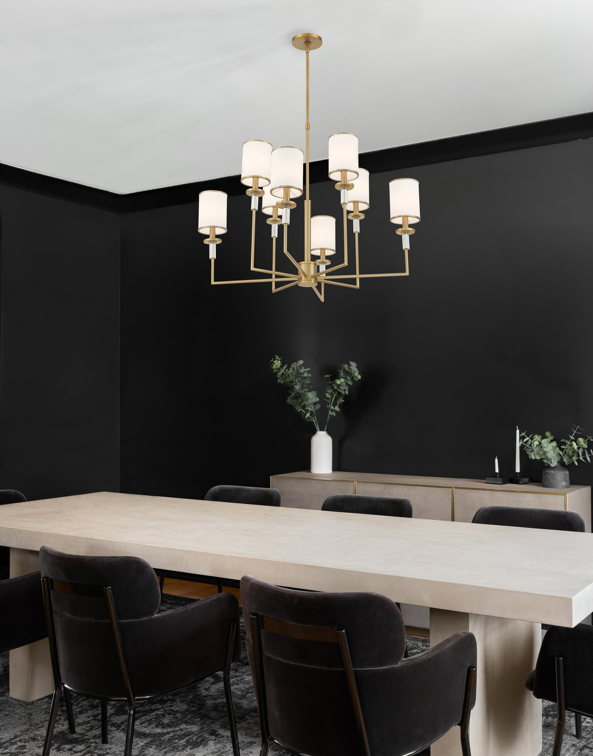 Crystorama Hatfield 8 Light Vibrant Gold Chandelier