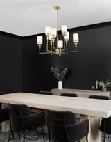 Crystorama Hatfield 8 Light Vibrant Gold Chandelier