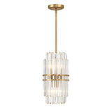 Crystorama Hayes 4 Light Aged Brass Mini Pendant