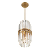 Crystorama Hayes 4 Light Aged Brass Mini Pendant