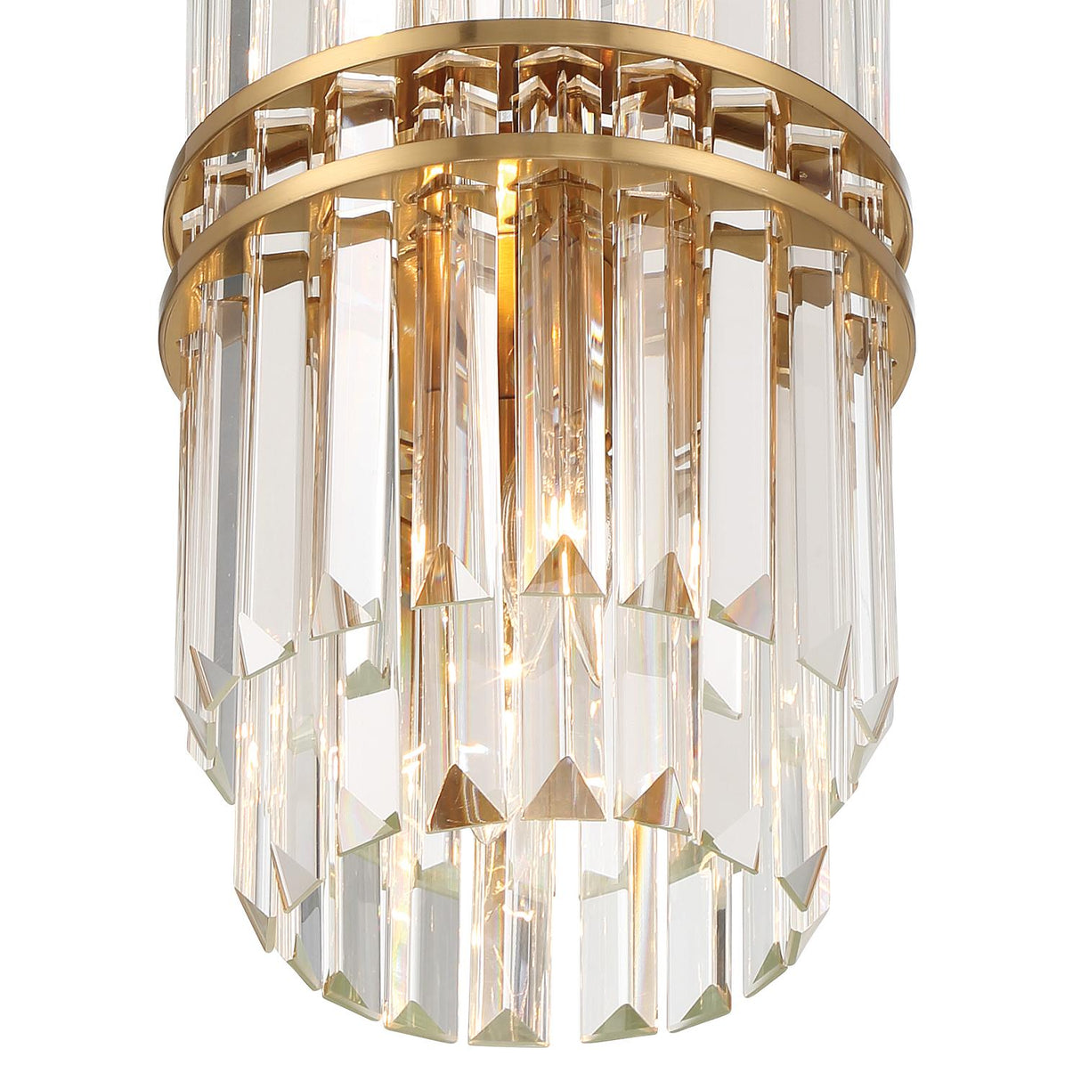 Crystorama Hayes 4 Light Aged Brass Mini Pendant