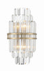Crystorama Hayes 2 Light Aged Brass Sconce