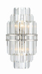 Crystorama Hayes 2 Light Polished Nickel Sconce