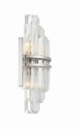 Crystorama Hayes 2 Light Polished Nickel Sconce