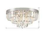 Crystorama Hayes 8 Light Polished Nickel Flush Mount