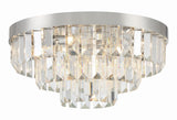 Crystorama Hayes 8 Light Polished Nickel Flush Mount