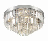 Crystorama Hayes 8 Light Polished Nickel Flush Mount