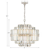 Crystorama Hayes 12 Light Polished Nickel Chandelier