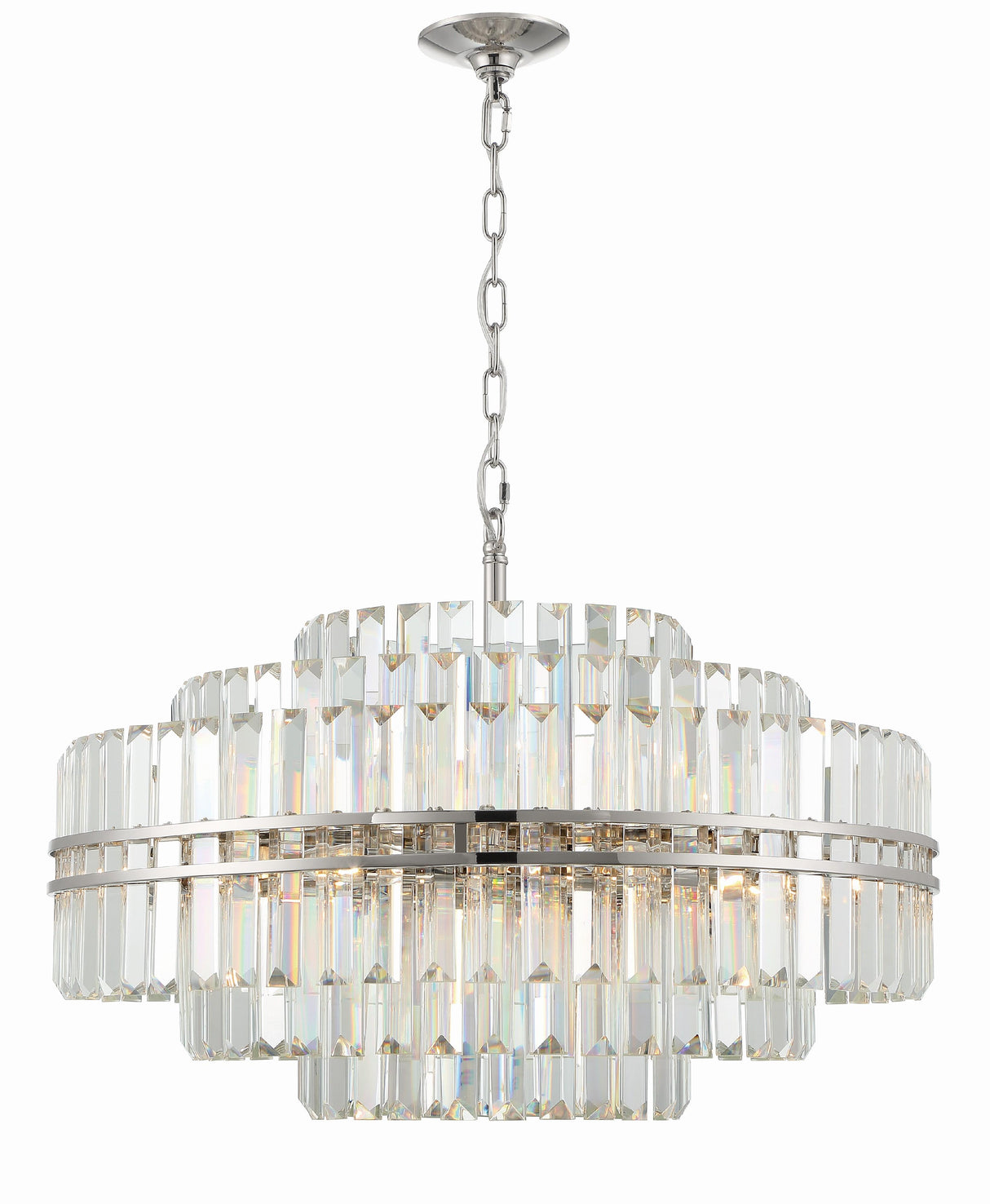 Crystorama Hayes 16 Light Polished Nickel Chandelier