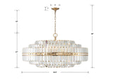 Crystorama Hayes 32 Light Aged Brass Chandelier