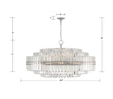 Crystorama Hayes 32 Light Polished Nickel Chandelier