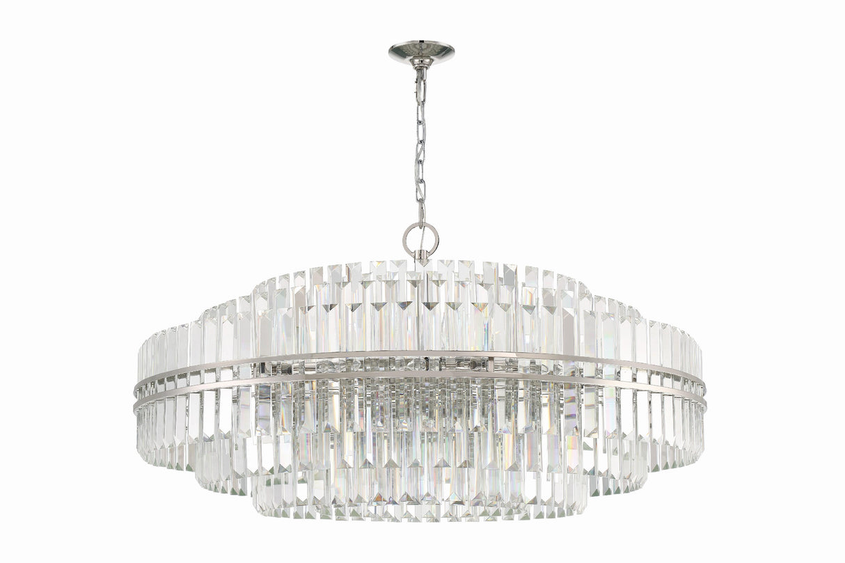 Crystorama Hayes 32 Light Polished Nickel Chandelier