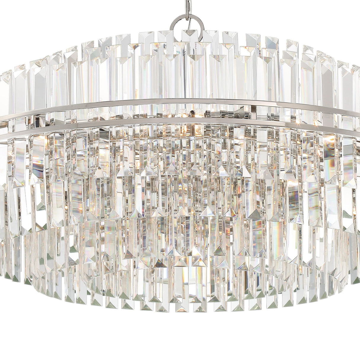 Crystorama Hayes 32 Light Polished Nickel Chandelier