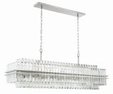 Crystorama Hayes 16 Light Polished Nickel Linear Chandelier