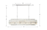 Crystorama Hayes 16 Light Polished Nickel Linear Chandelier