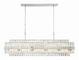 Crystorama Hayes 16 Light Polished Nickel Linear Chandelier