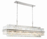 Crystorama Hayes 16 Light Polished Nickel Linear Chandelier