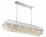 Crystorama Hayes 16 Light Polished Nickel Linear Chandelier