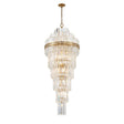 Crystorama Hayes 31 Light Aged Brass Chandelier