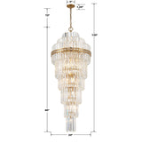 Crystorama Hayes 31 Light Aged Brass Chandelier
