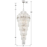 Crystorama Hayes 31 Light Polished Nickel Chandelier