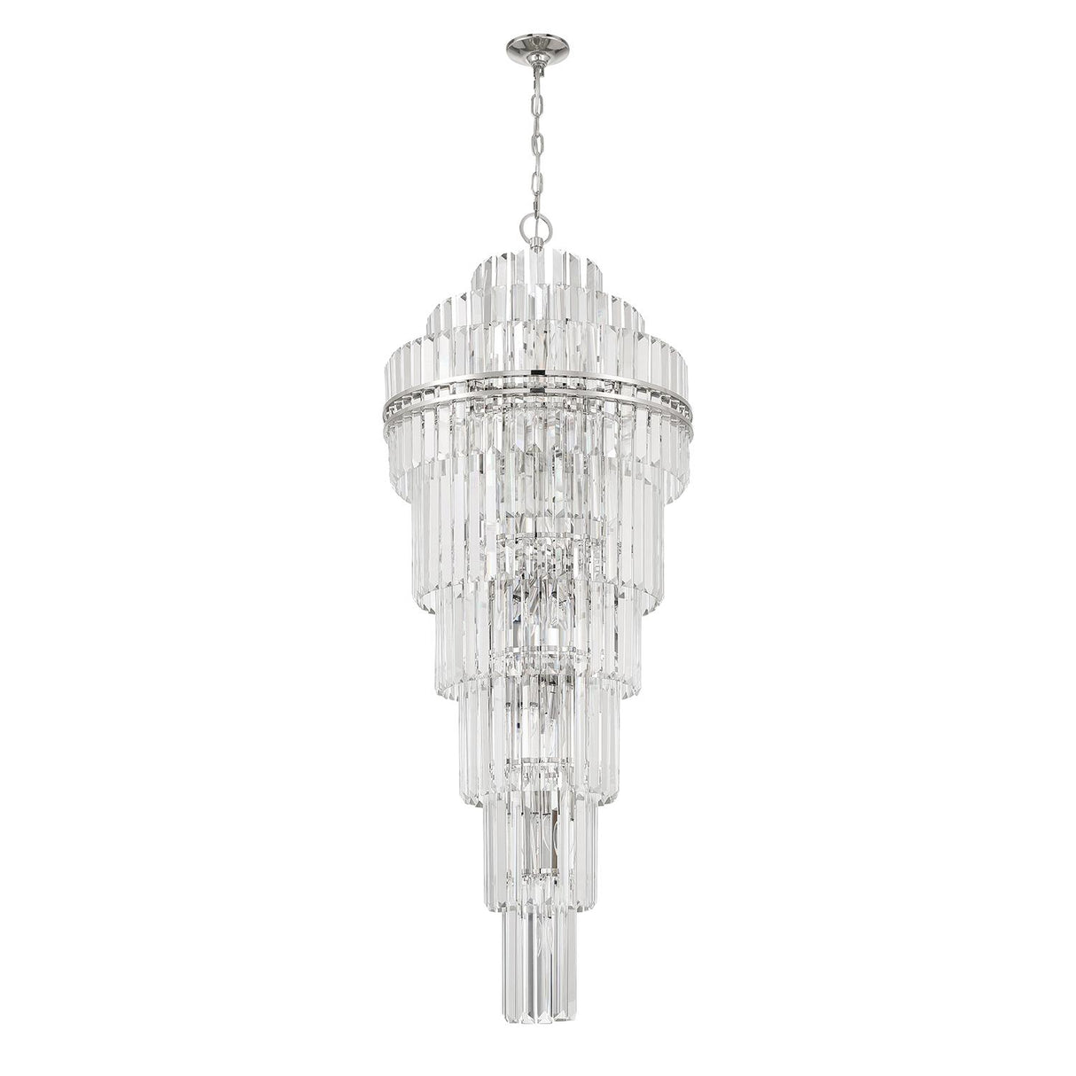 Crystorama Hayes 31 Light Polished Nickel Chandelier