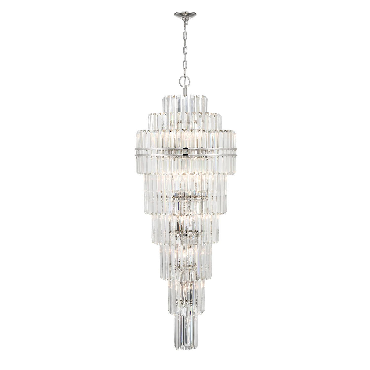 Crystorama Hayes 31 Light Polished Nickel Chandelier