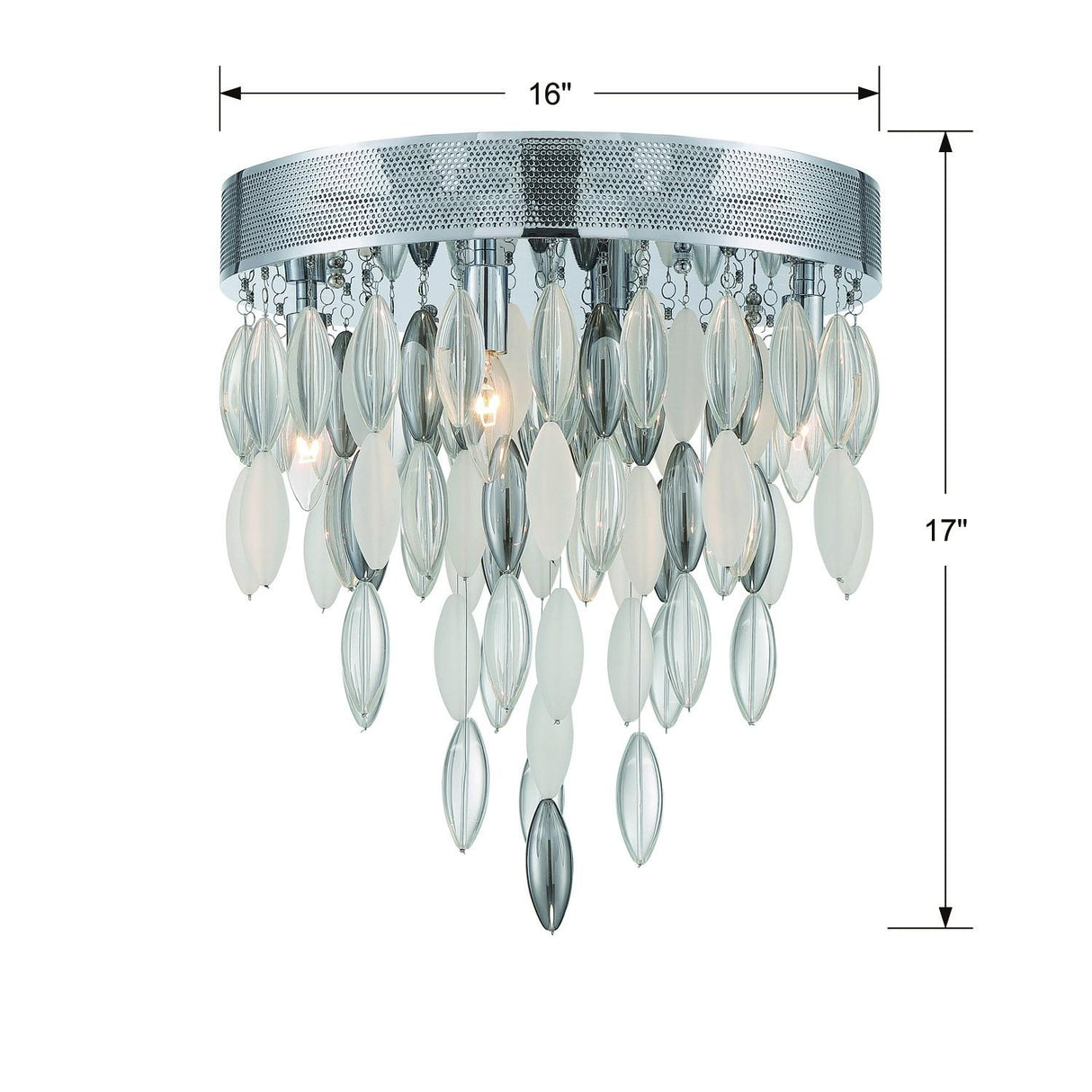 Crystorama Hudson 4 Light Polished Chrome Flush Mount