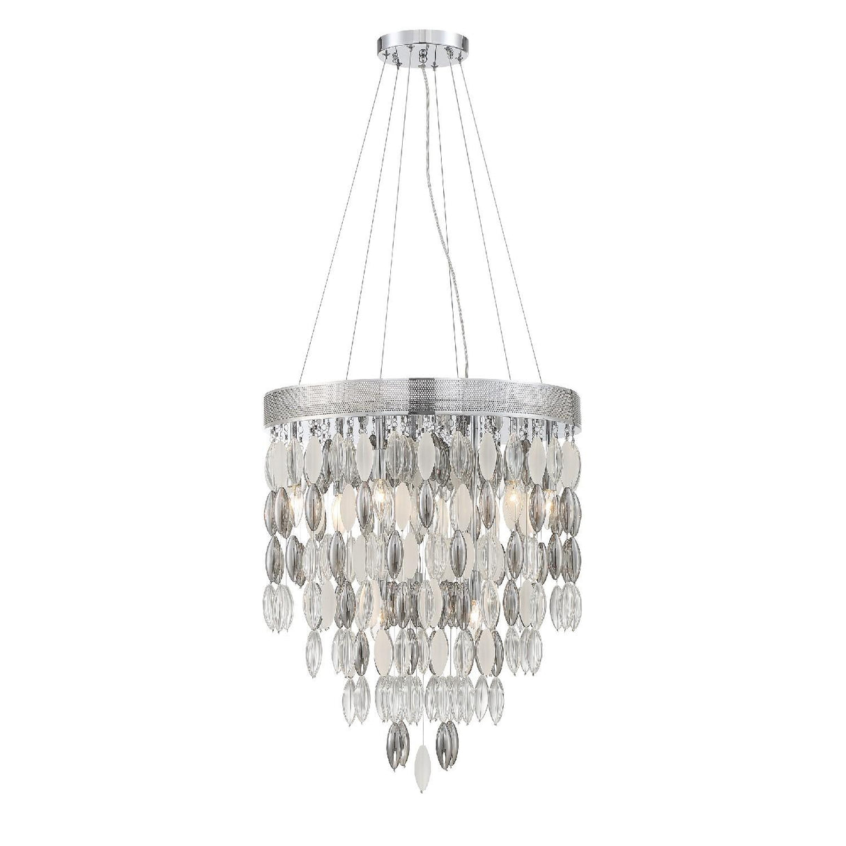 Crystorama Hudson 9 Light Polished Chrome Chandelier