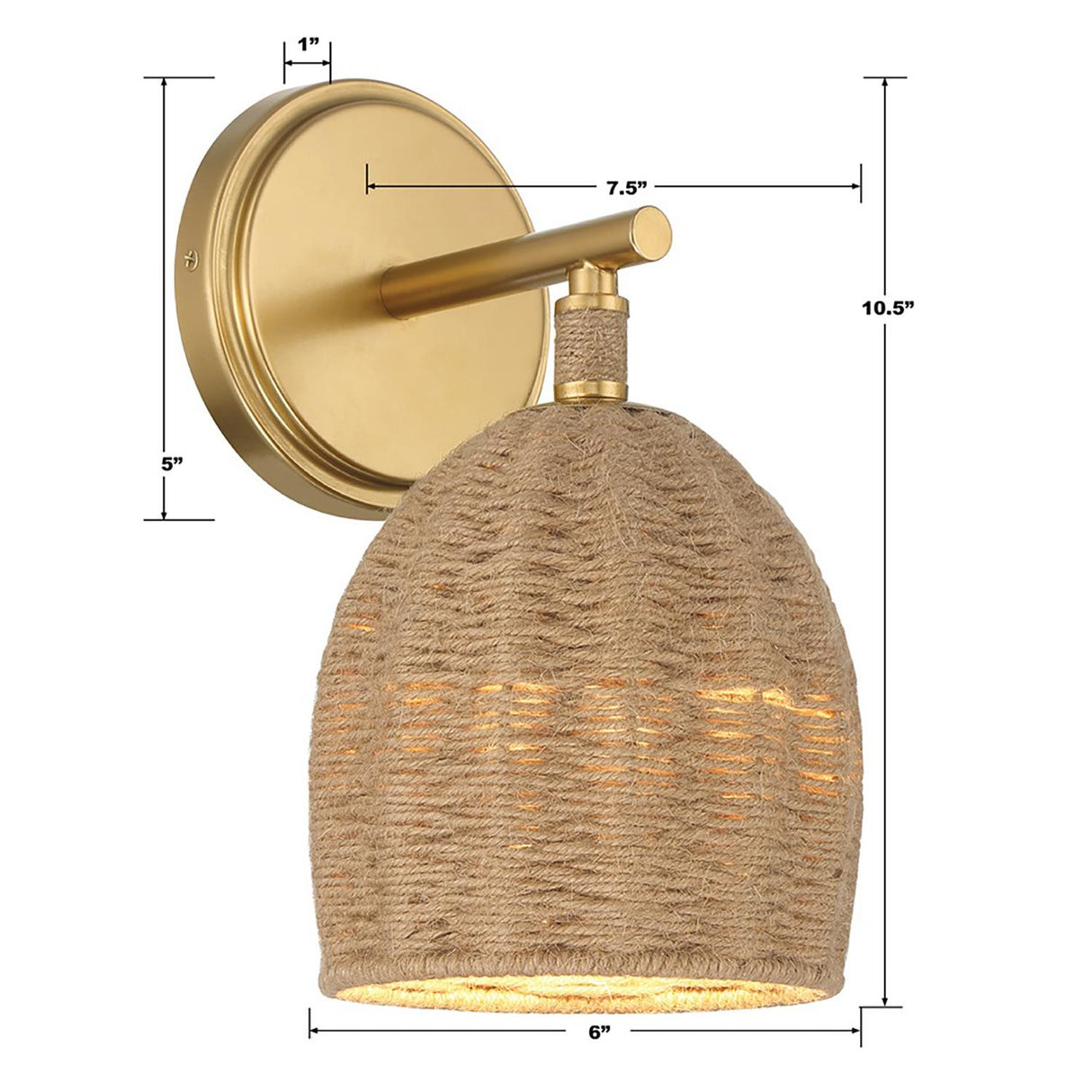 Crystorama Jace 1 Light LED Soft Gold Sconce