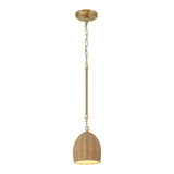 Crystorama Jace 1 Light LED Soft Gold Mini Pendant