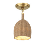 Crystorama Jace 1 Light LED Soft Gold Semi Flush