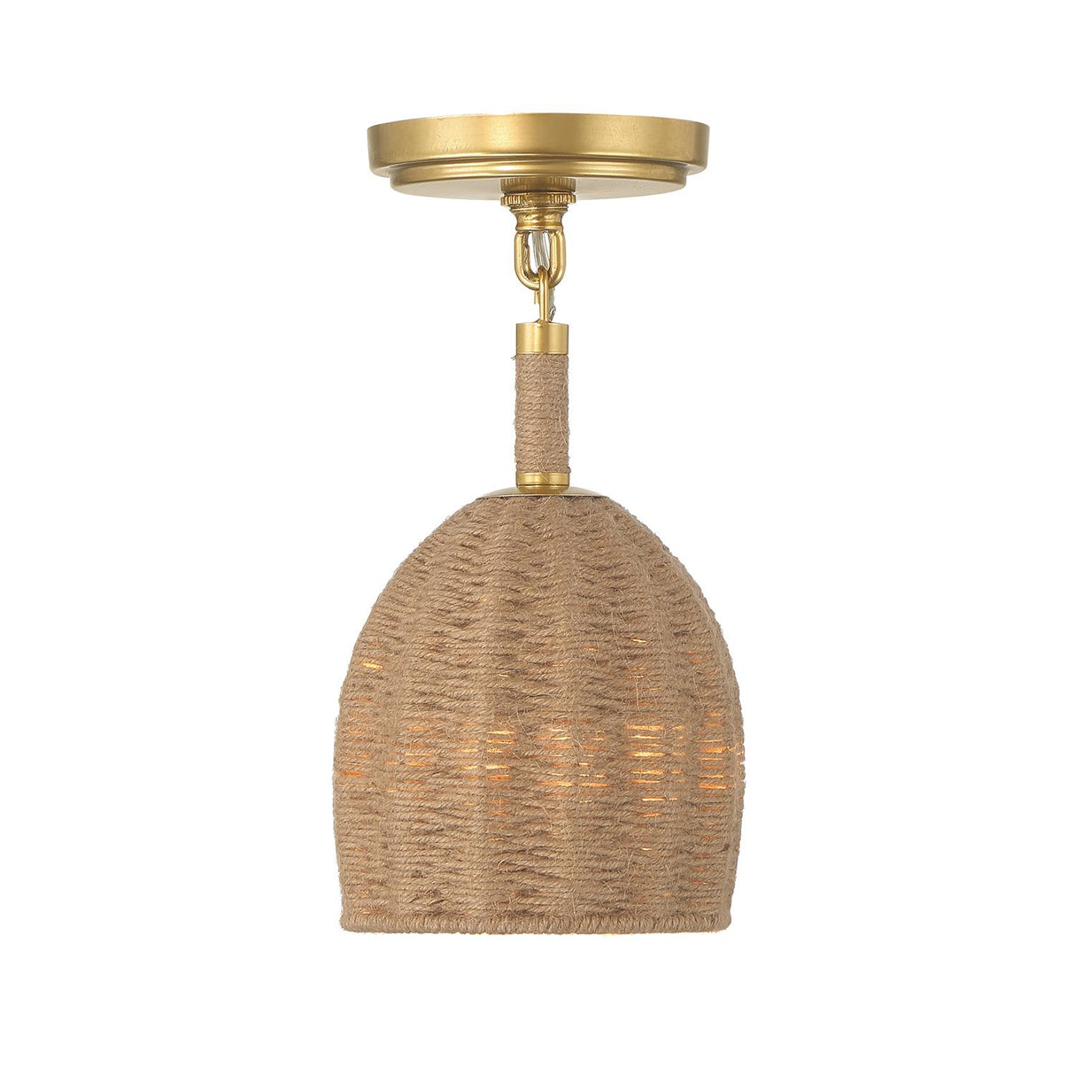 Crystorama Jace 1 Light LED Soft Gold Semi Flush