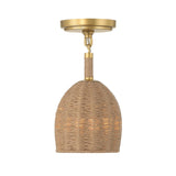 Crystorama Jace 1 Light LED Soft Gold Semi Flush