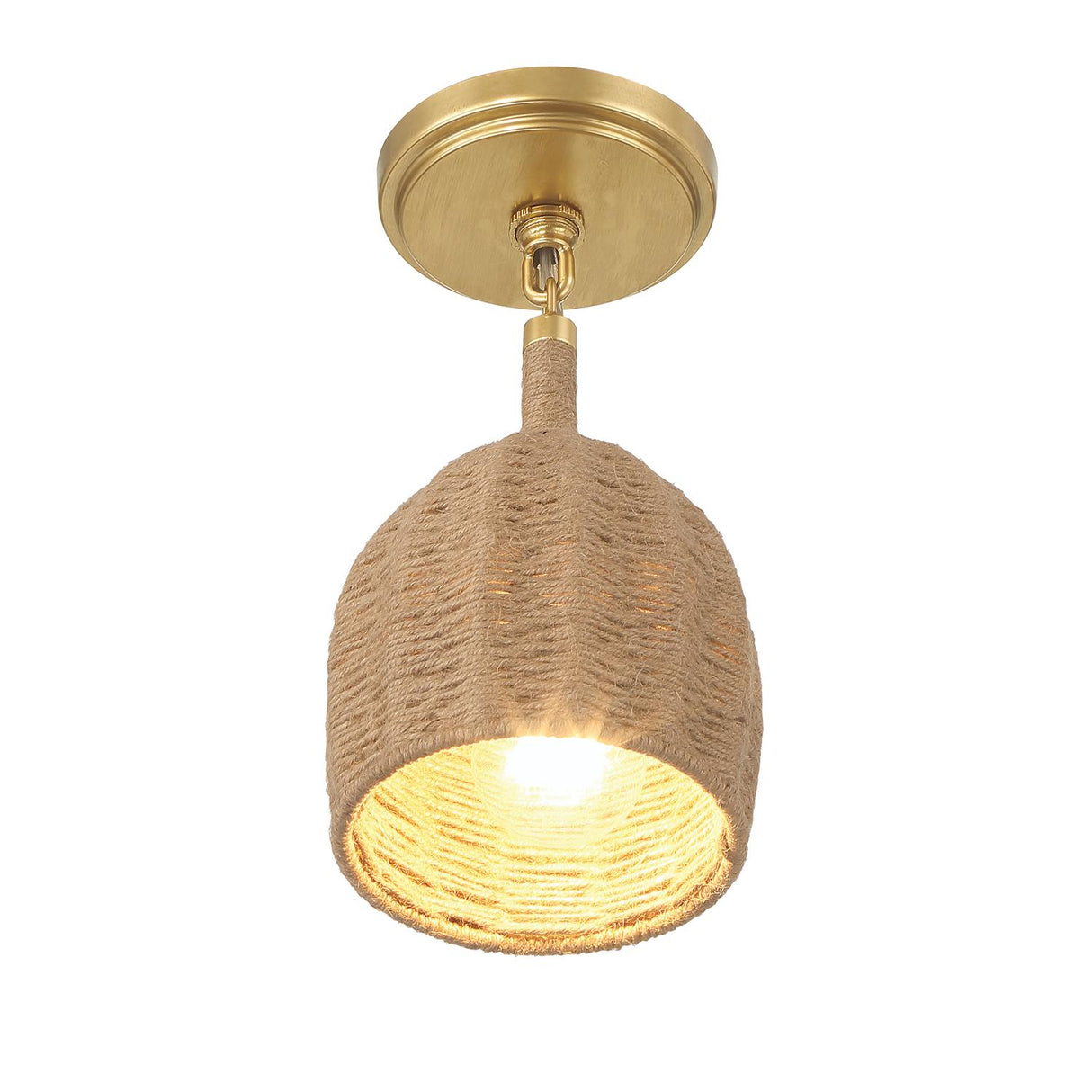 Crystorama Jace 1 Light LED Soft Gold Semi Flush
