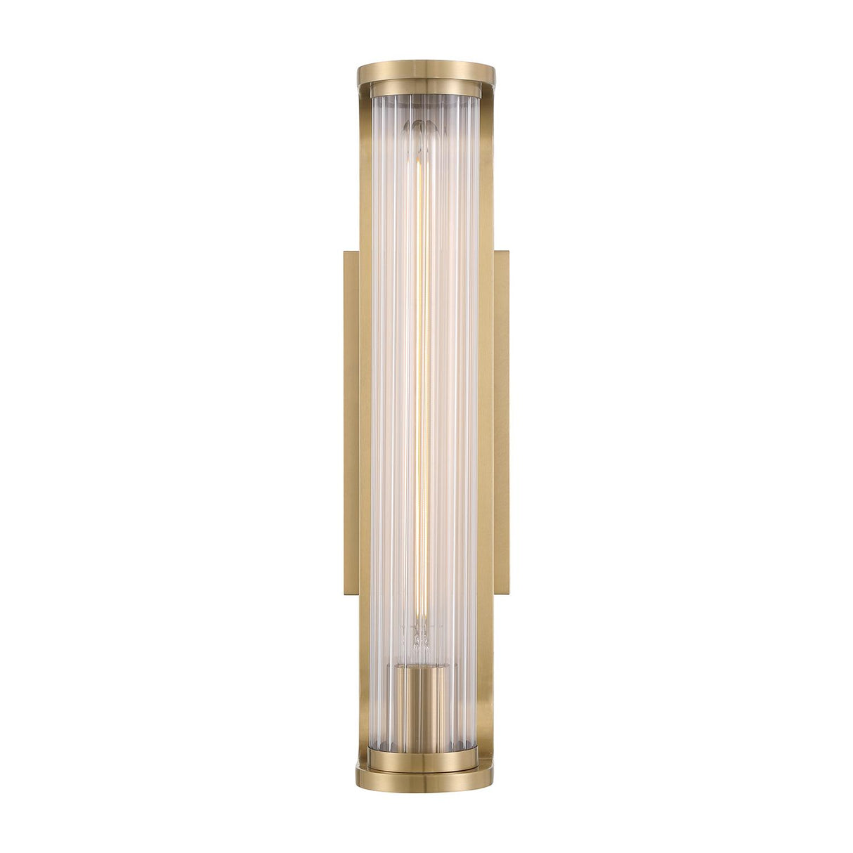 Crystorama Jarvis 1 Light LED Aged Brass Sconce