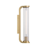 Crystorama Jarvis 1 Light LED Aged Brass Sconce