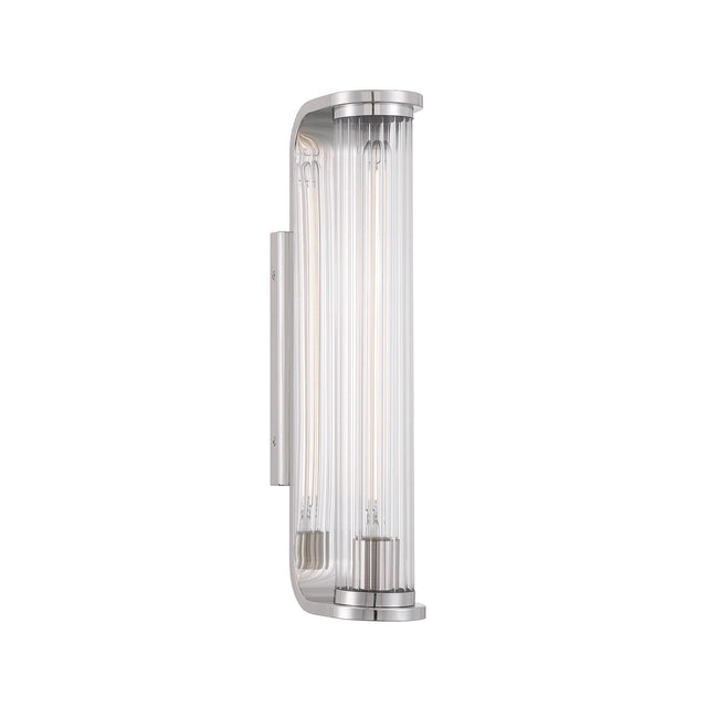 Crystorama Jarvis 1 Light LED Polished Nickel Sconce