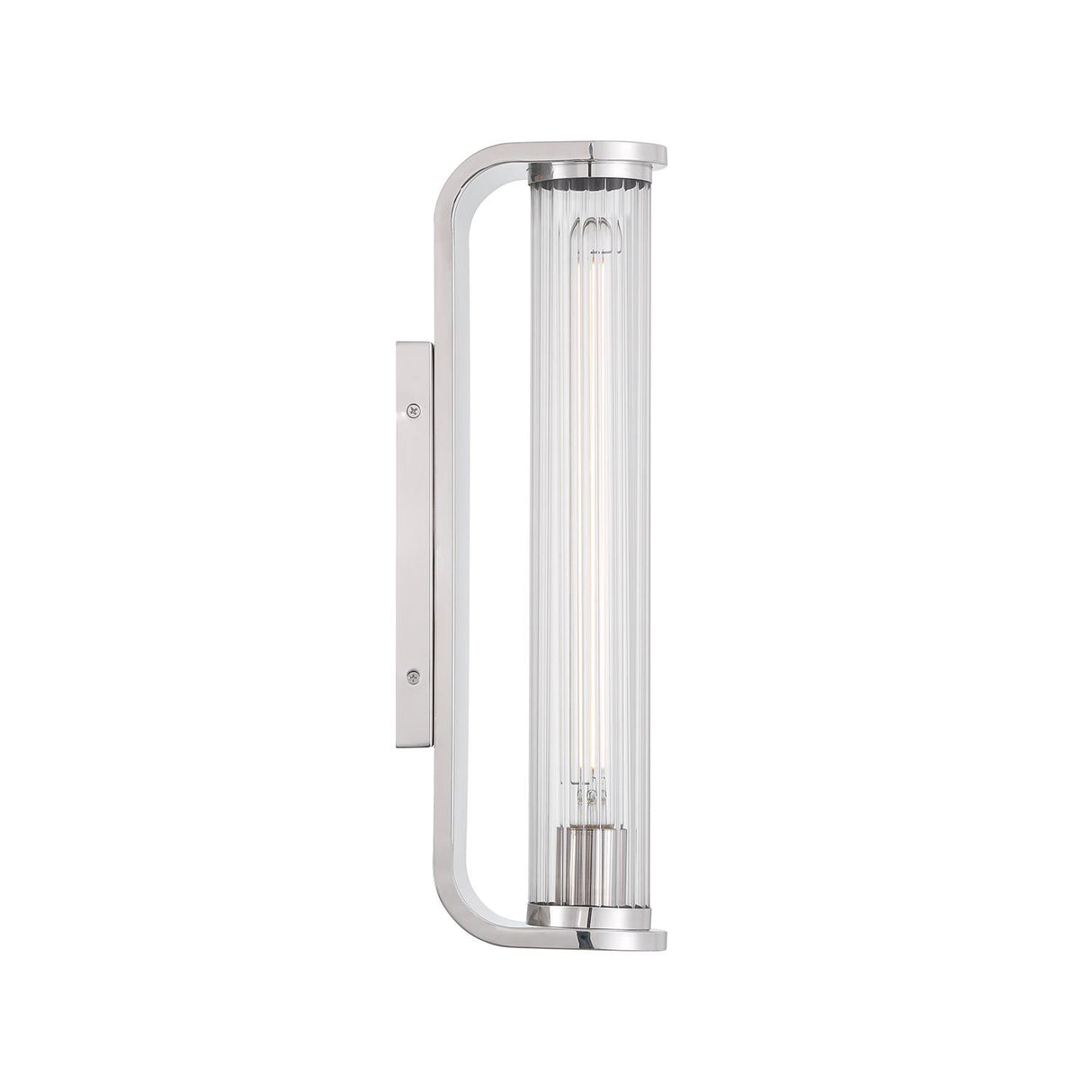 Crystorama Jarvis 1 Light LED Polished Nickel Sconce