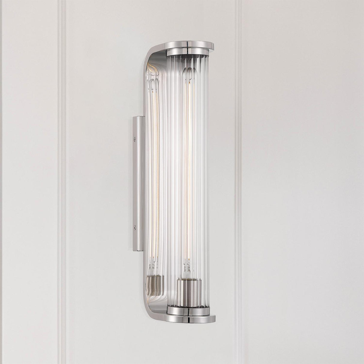 Crystorama Jarvis 1 Light LED Polished Nickel Sconce
